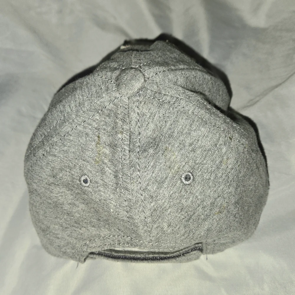 GAP Boys Gray Cap with Orange Logo Baseball Hat With Velcro Closure In Back